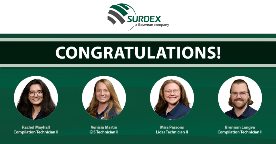 Congratulations message for four employees' promotions