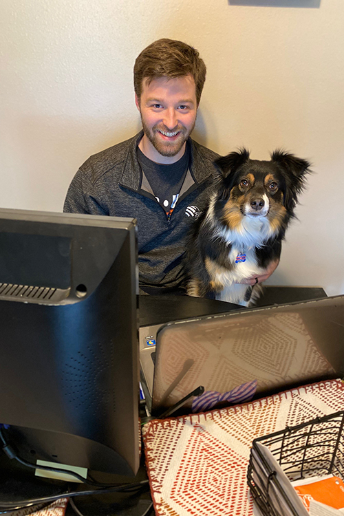 Arthur with his dog Wrigley