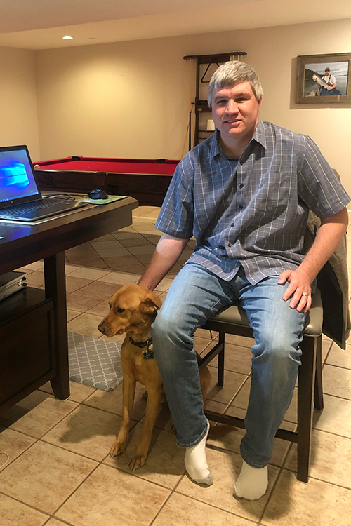 Brad with his dog Rowdy
