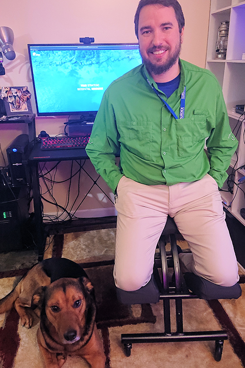 David Kasefang and his dog Roscoe