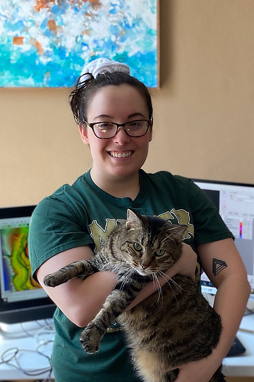 Molly Goldfarb and her cat Ollie