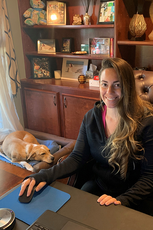 Rachael Donaldson and her dog Smitty