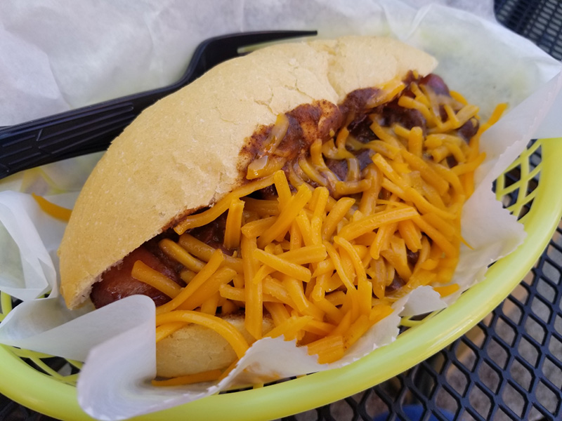 Chili cheese dog