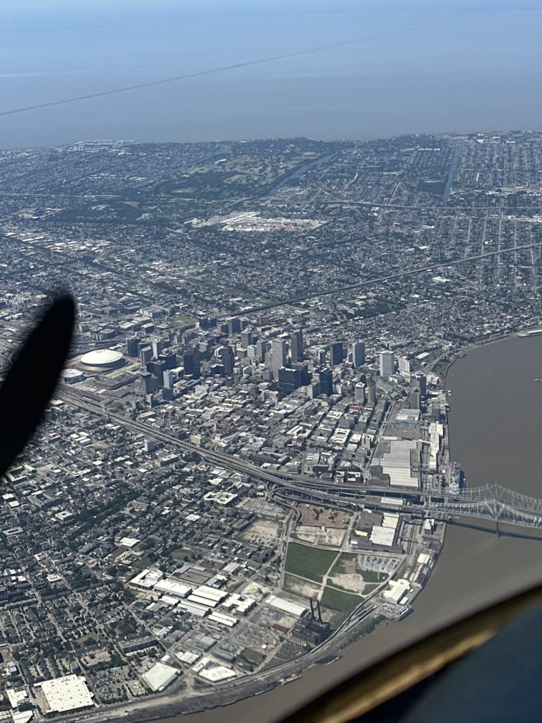 Aerial photo of a city