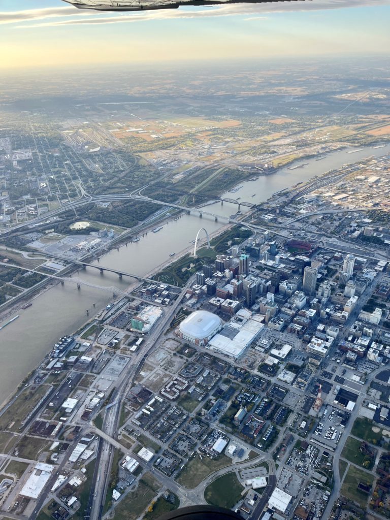 Aerial photo of a city