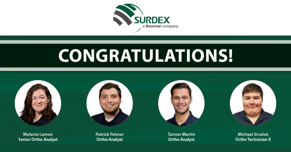 Congratulations message for four employees' promotions